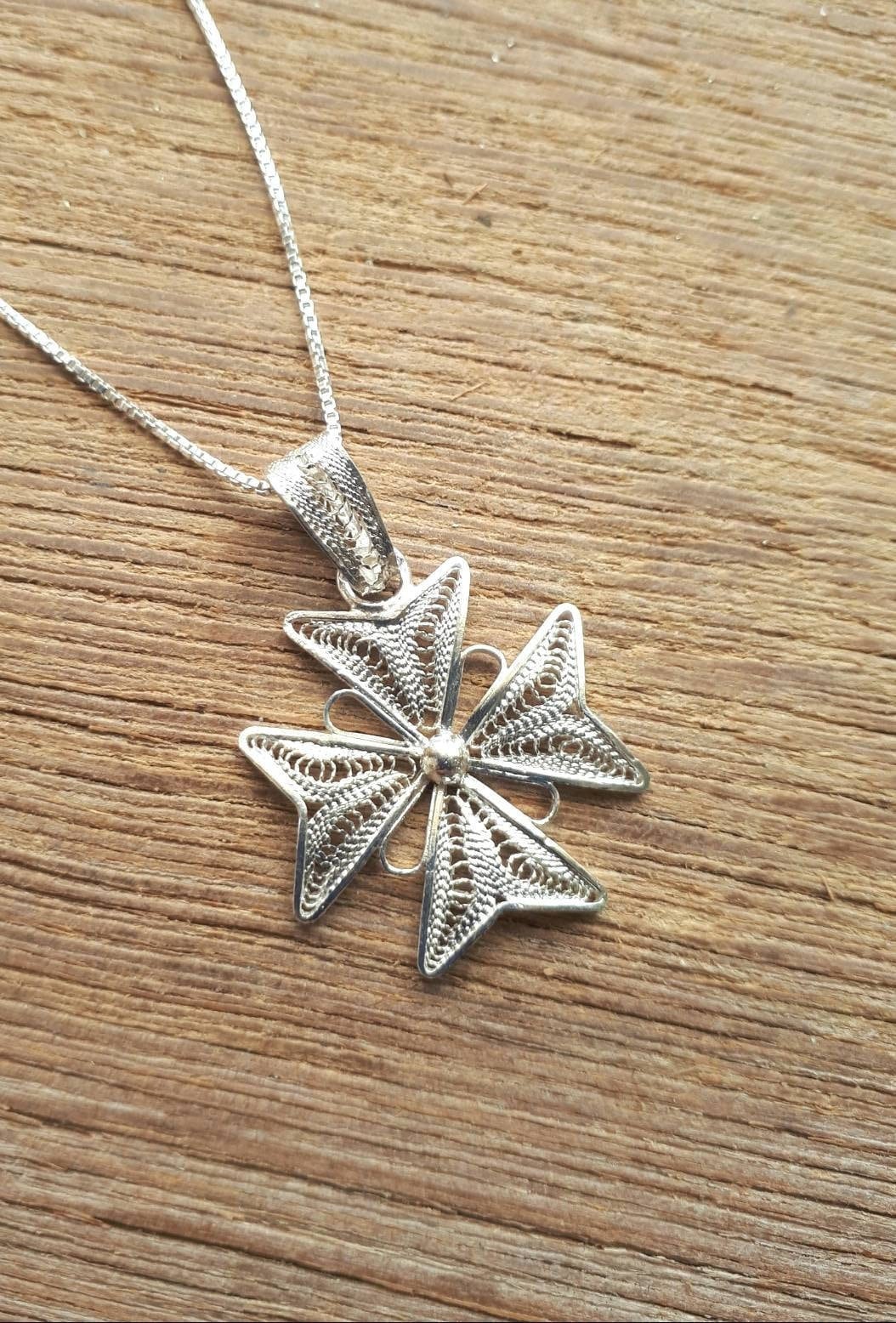 Maltese Cross Pendant, 2.30cm, Sterling Silver Maltese Cross
