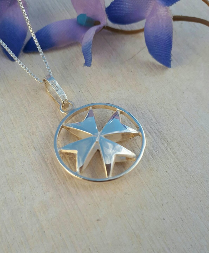 Malta handmade gifts and souvenirs Sterling silver maltese cross necklace Croce di Malta Knights of Malta cross pendant