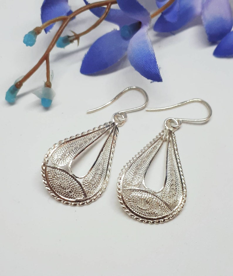 0.40 cttw Princesse Coupe Diamant Bleu Clous D/'oreilles 14k Or Blanc