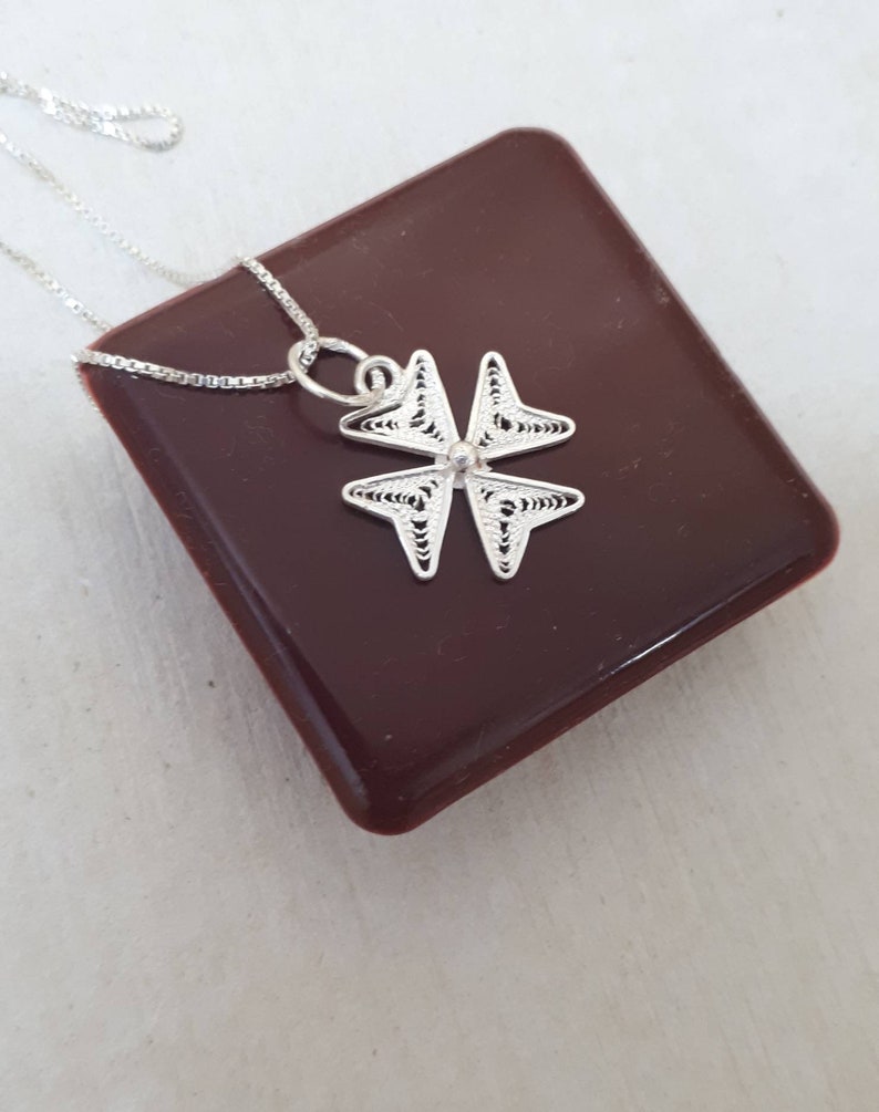 Knights of Malta Cross Silver 925 Maltese cross filigree pendant handmade in Malta Malta gifts and souvenirs 1.50 cm Croce di Malta