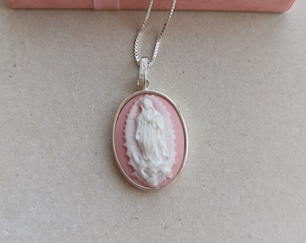 Our Lady of Guadalupe Pendant, Our Lady of Guadalupe Jewellry, Religous Silver Pendant, Religious Jewellry, Handmade in Malta