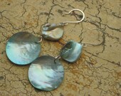 Blue Shimmer II - UPCYCLED Ocean Blue Shell Earrings