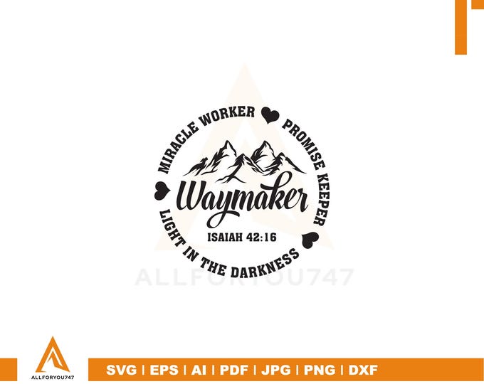 Waymaker SVG Cut File Miracle Worker SVG Promise Keeper Svg Faith SVG ...