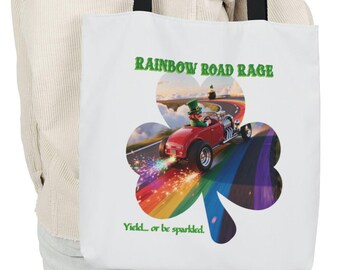 Funny Leprechaun Racing Tote Bag | St Patricks Day Gift