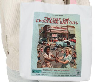 Funny Easter Tote Bag | Chocolate Parody Design