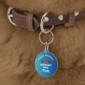 Personalized Pet Tag for Emotional Support Dogs - Custom Name, Unique Dog Tag, Pet ID Tag, Gift for Dog Lovers, Puppy Tag