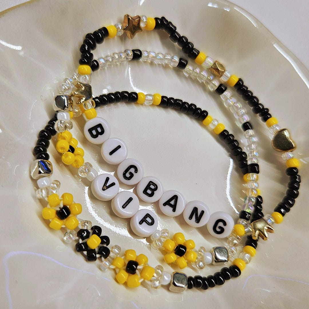 BIGBANG リメイクアクセサリー 一覧B BIGBANG Beaded Bracelet Set | Handmade KPOP Bracelets | VIP