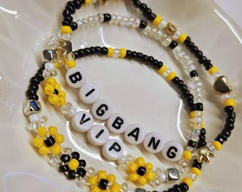 BIGBANG Beaded Bracelet Set | Handmade KPOP Bracelets | VIP Friendship Bracelets