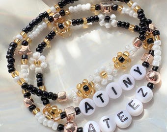 ATEEZ Beaded Bracelet Set | Handmade KPOP Bracelets | ATINY Friendship Bracelets