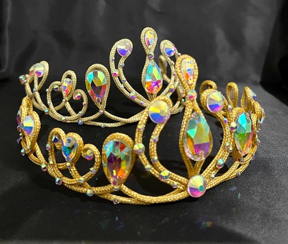 Golden Ballet Tiara Headpiece, Lightweight Handmade  display picture 1