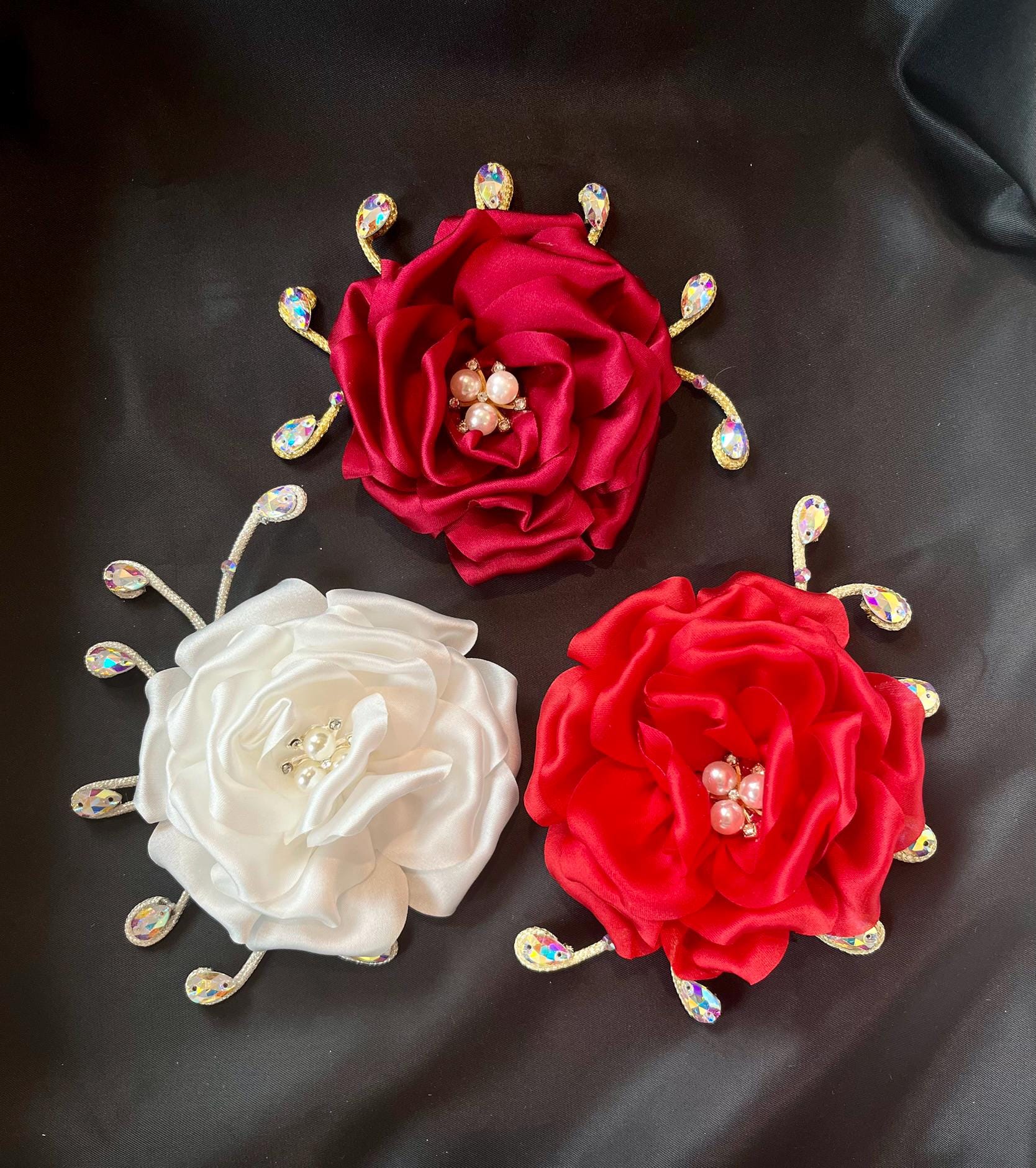 Head piece detailed 100% silk rose shape Rose Headpiece - Etsy main image 2