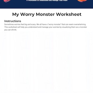 Anxiety & Worry Coping Skills Worksheets for Kids: Calming Activities (PDF Download)