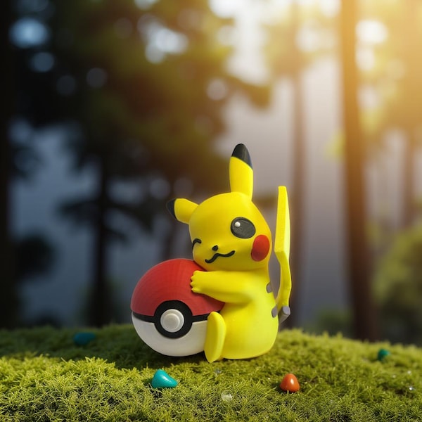 Chibi Pikachu 3D Gedruckte Figur: Fan Art
