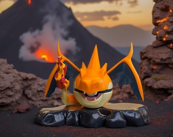 Mega Charizard Y 3D Printed Fan Art Collectible