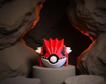 Groudon 3D Printed Fan Art Collectible
