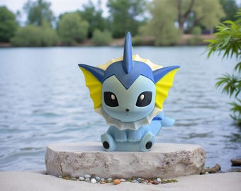 Chibi Vaporeon 3D Printed Figurine: Fan Art