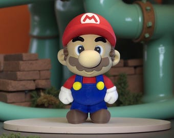Figura impresa en 3D de Chibi Mario: Fan Art