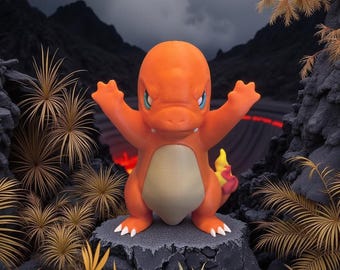 Charmander Window Creeper: Fan Art 3D Printed Figurine