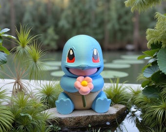 Chibi Squirtle 3D Printed Figurine: Fan Art