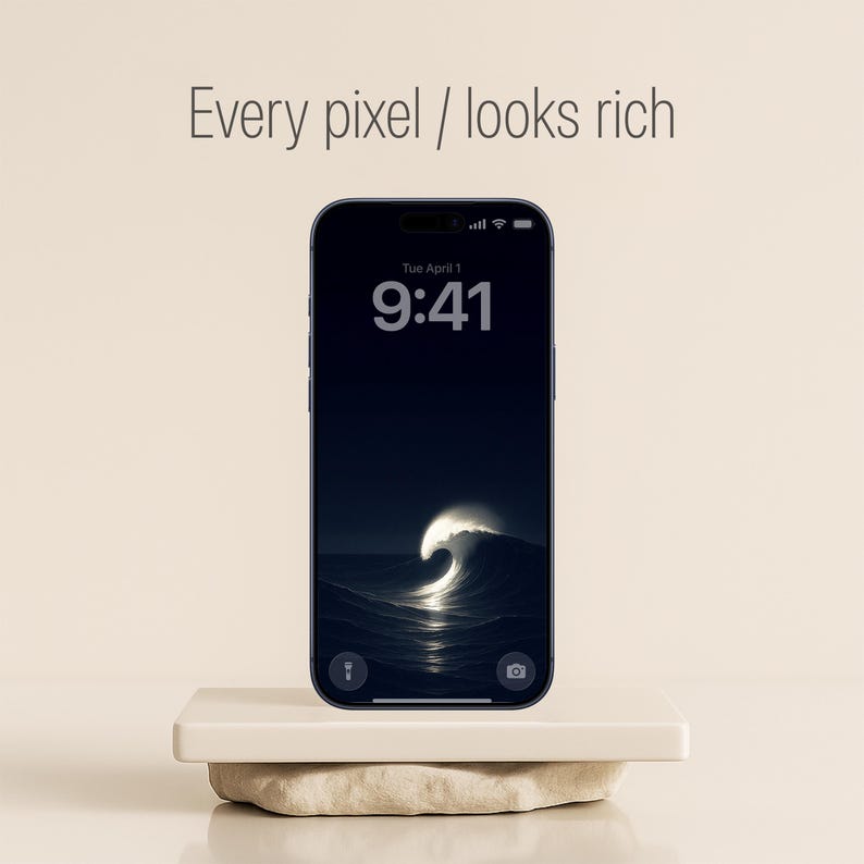 IPhone 17 Pro Max Wallpaper Pack (5) – Dark Minimal Black Lock Screen