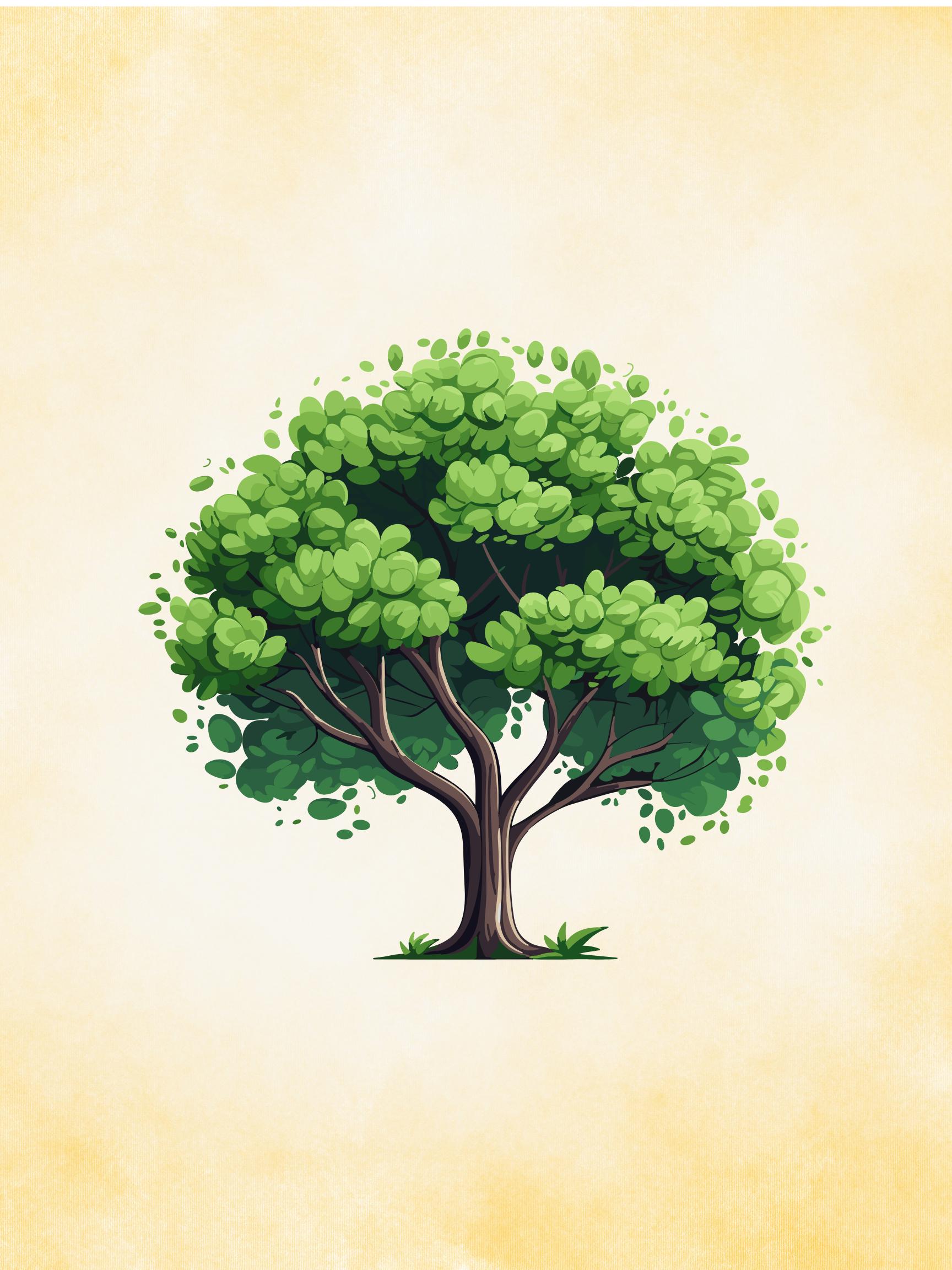 Four Seasons Tree Art Print Set: Nature-inspired Wall Decor (digital ...