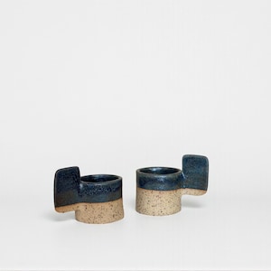 Rustic Handmade Espresso Cup, Blue Glazed Ceramic Coffee Mug, Speckled Stoneware Pottery, Artisan Ceramic Espresso Cups, Handmade Pottery