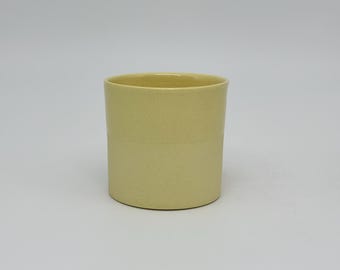Handmade Yellow Stoneware Mug, Modern Minimalist Ceramic Cup