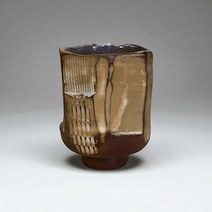 Handmade Wabi-Sabi Ceramic Tea Cup: Rustic Stoneware Pottery