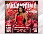 Valentines Day Party Flyer, Valentines Day Flyer, Valentines Flyer, Valentines Invite, Valentine's Nightclub Flyer, Valentines Party Invite