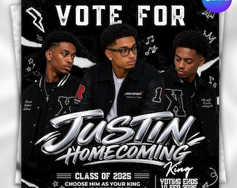 Homecoming Flyer, Vote Homecoming, HOCO Flyer, Homecoming Queen Flyer, Homecoming King Flyer, Homecoming Class Campaign Flyer, DIY Canva