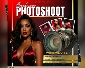 Photography Business Flyer Template | Photographer Marketing Flyer | Graduation Photoshoot Flyer | Social Media Canva Template | Digital