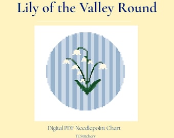 Lírio do Vale Redondo | Gráfico de ponto cruz digital