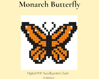 Borboleta Monarca | Gráfico Digital para Bordado em Tela