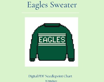 Suéter Eagles | Gráfico de ponto cruz digital