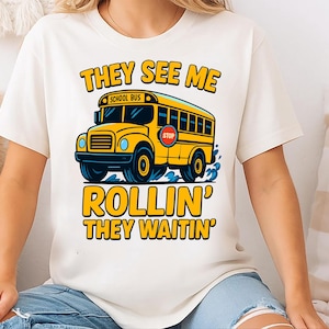 Lustiges Schulbus T-Shirt, Zurück zu Schule Hemd, Kinder T-Shirt, Lehrer Geschenk, humorvolles grafisches T-Shirt