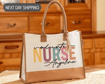 Custom Volunteer Nurse Tote Bag, Hospital Care Team Gift, Personalized Nursing Work Appreciation Bag