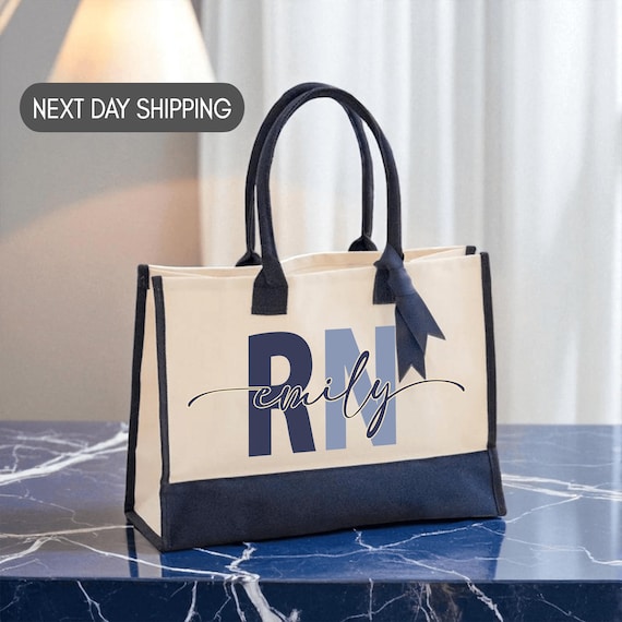 RN Tote Bag, Custom Registered Nurse Tote Bag, Nurse Gift, Medical Work Bag, Healthcare Worker Tote, Nursing School Bag