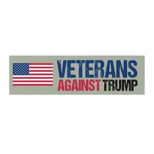 Veterans Against Trump Bumper Stickers, Political Car Decals, Veteran Support Stickers, Auto Accessories, Protest Stickers
