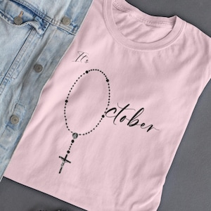 Holy Rosary Catholic T-Shirt: Premium Marian Tee for Women