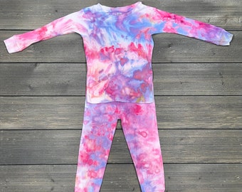 Tie-Dye Toddler Pajama Set, TieDye Pajamas, Toddler Pj’s, Valentines Day, Tie-Dye Toddler Pajamas, Tie-Dye, Pink Pajamas, Kids Pj's