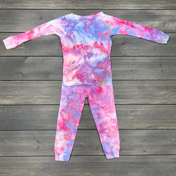 Tie-Dye Toddler Pajama Set, TieDye Pajamas, Toddler Pj’s, Valentines Day, Tie-Dye Toddler Pajamas, Tie-Dye, Pink Pajamas, Kids Pj's