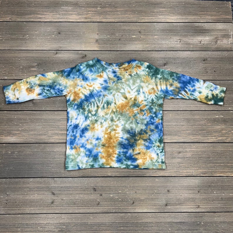 Tie-Dye Toddler T-shirt Long Sleeve, Toddler Shirt, Tie Dye Shirt, Toddler Tie-Dye, Blue Tie Dye, Tie-Dye Shirt, Green Tie-Dye, Kids Tie Dye image 2