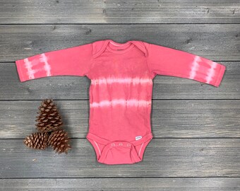 Tie-Dye Baby Onesie®, Organic Cotton, Long Sleeve, Valentine's Day Outfit, Tie-Dye, Valentine's Onesie®, Baby Tie Dye, Baby Gift, TieDye