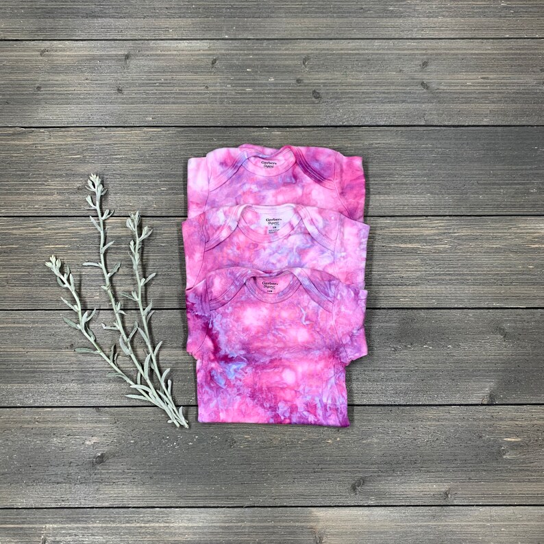 Tiedye Baby Onesie® Organic Cotton Long Sleeve Shibori Etsy