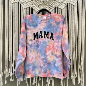 Mama Tie-Dye Sweatshirt, Tie-dye Sweats, Tie Dye Sweatshirt, Crewneck Sweatshirt, RainboTie Dye, Multi Tie Dye, Tie-Dye, Tie-Dye Shirt, Mama