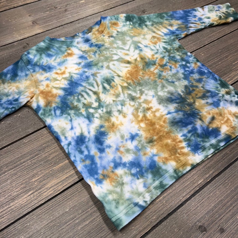 Tie-Dye Toddler T-shirt Long Sleeve, Toddler Shirt, Tie Dye Shirt, Toddler Tie-Dye, Blue Tie Dye, Tie-Dye Shirt, Green Tie-Dye, Kids Tie Dye image 3