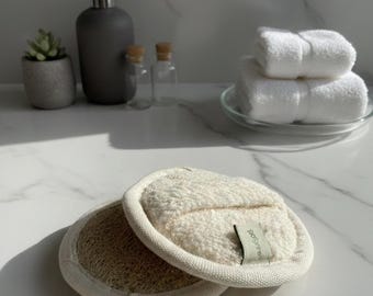 Mini Natural Loofah Sponge – Eco Friendly Exfoliating Bath & Shower Scrubber