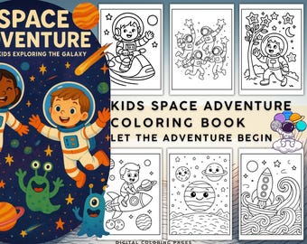 Kids Space Adventure Coloring Book – 45 Printable Pages for Ages 3–12, A4 & Letter