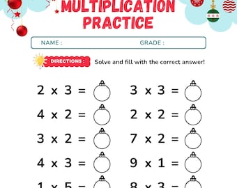 Multiplication Worksheet Printable for Kids, Times Tables 0–9, Homeschool Learning Worksheet PDF