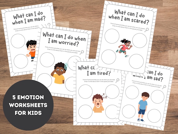 Kids Emotional Regulation Worksheets | Coping Skills SEL Printable (Digital Download)
